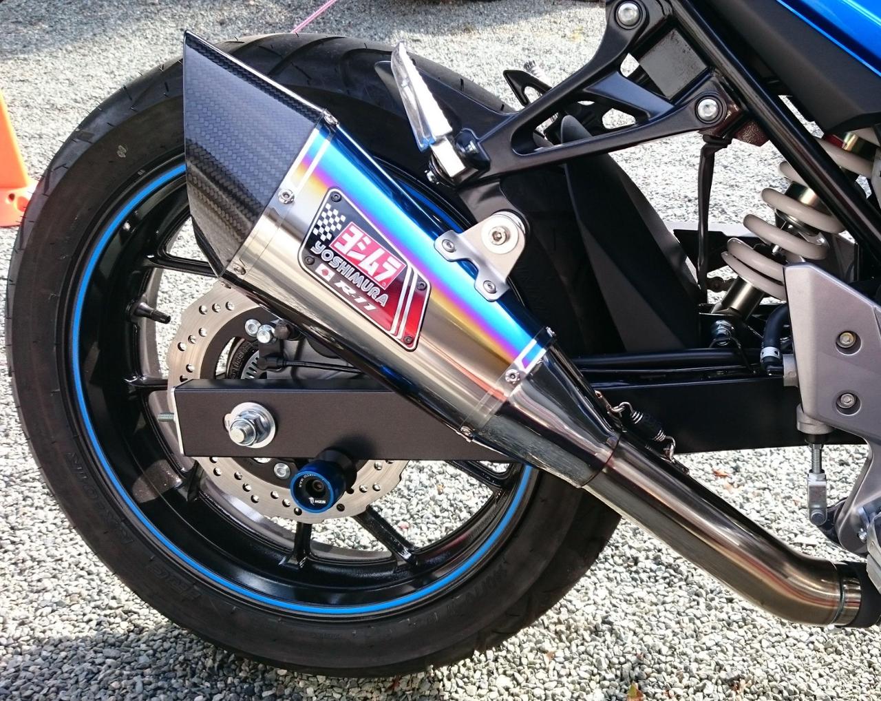 YOSHIMURA Slip-On R-11 サイクロン STB （チタンブルーカバー） の