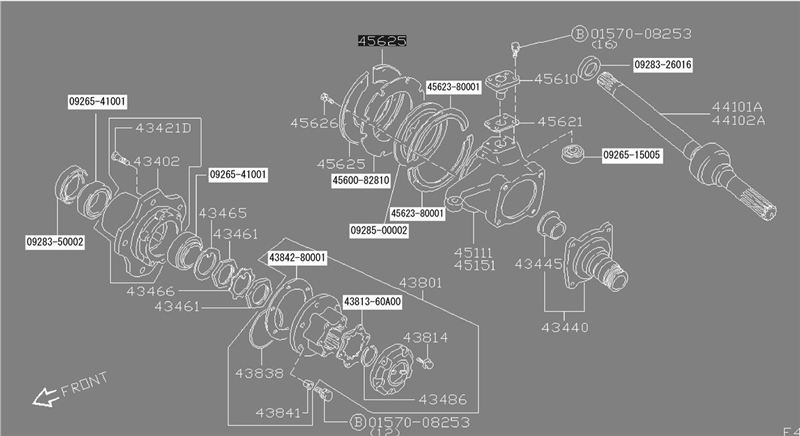 JA11 ハブ＆ナックルまわりの純正部品番号（スズキ ジムニー・JA11）by