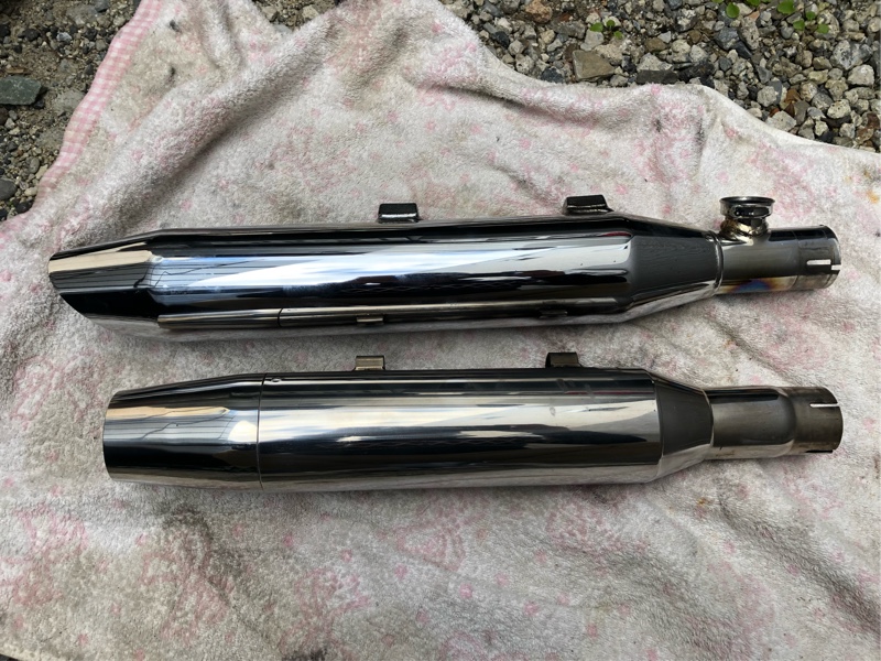 北米マフラーバロニーカットに交換（ハーレーダビッドソン スポーツ