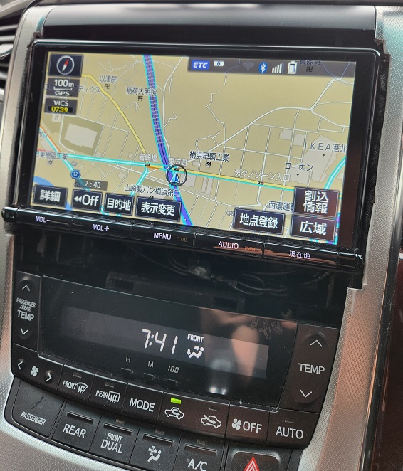 純正ナビ9インチに交換することに・・（トヨタ ヴェルファイア・20系
