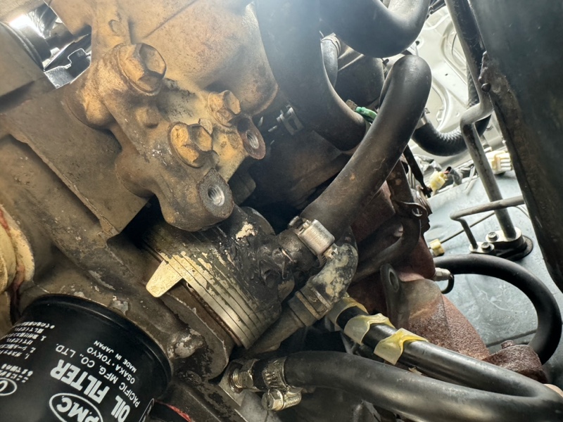 JA22 クーラント漏れ オイルクーラー交換（スズキ ジムニー・JA12/JA22