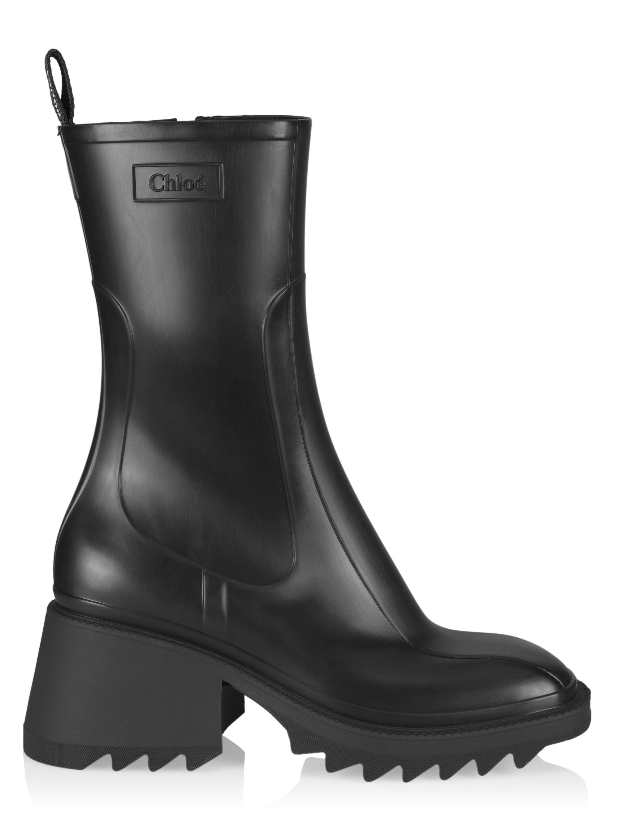 Chloé Betty PVC Lug Sole Rain Boots | Saks Fifth Avenue