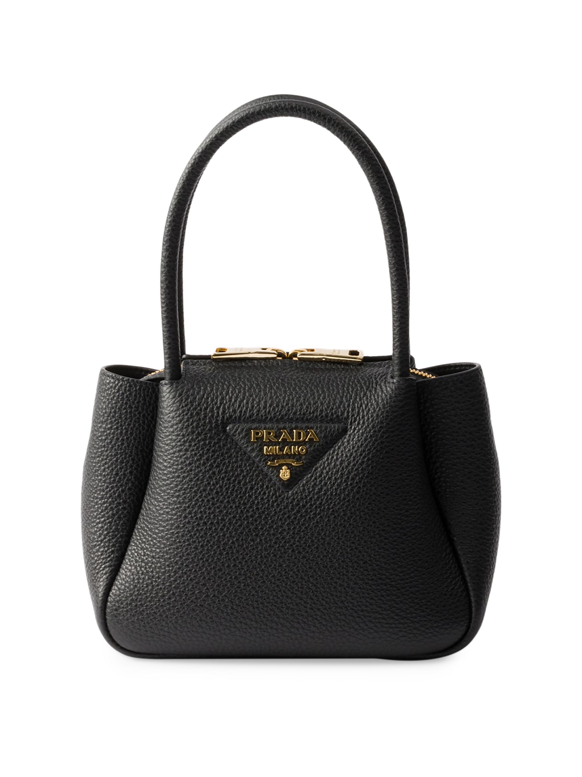 Prada Leather Mini Top Handle bag | Saks Fifth Avenue