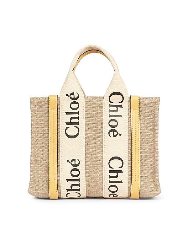 Chloé Small Woody Linen Tote Bag | Saks Fifth Avenue