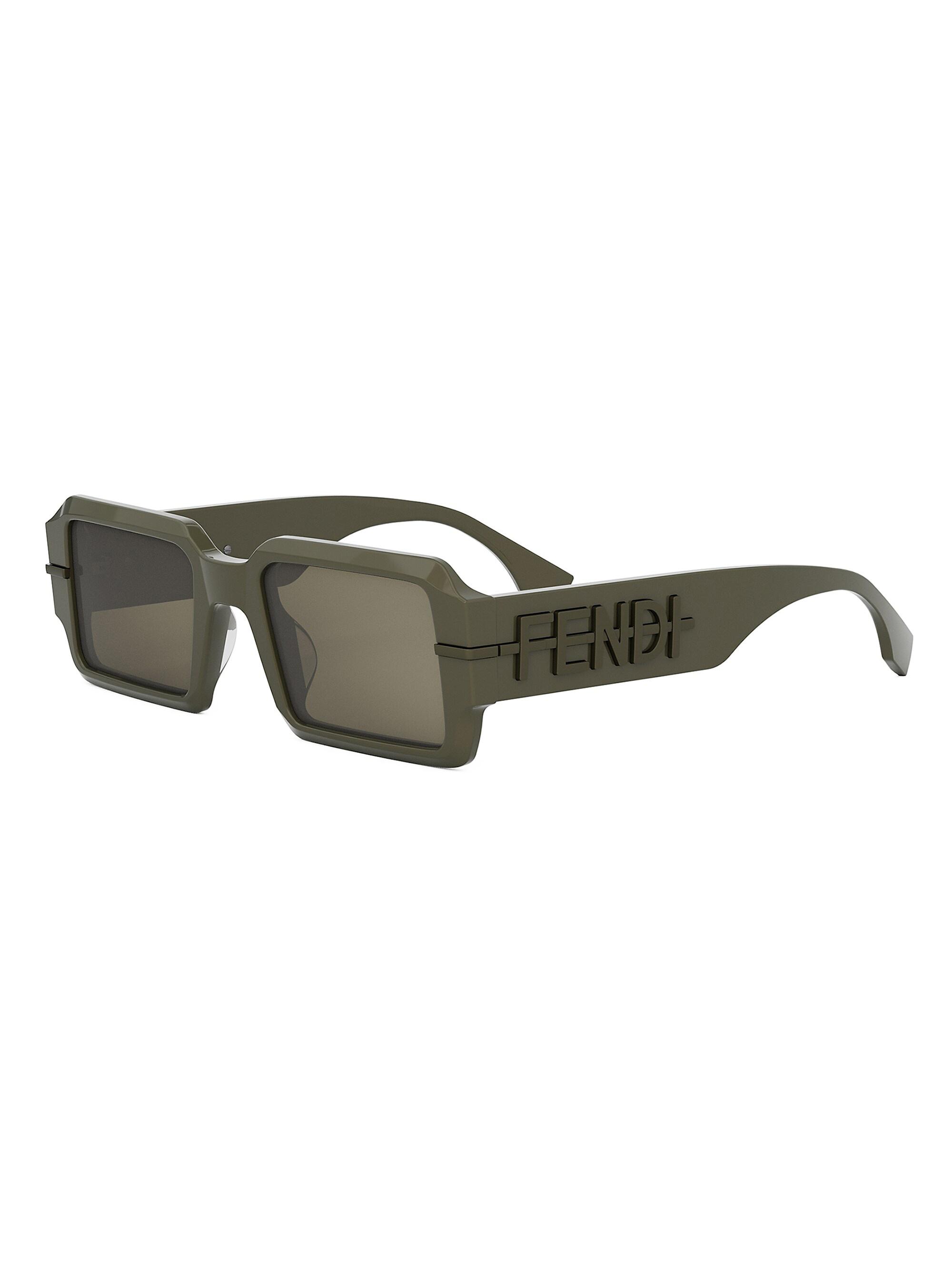 Fendi Lettering 53MM Geometric Sunglasses | Saks Fifth Avenue
