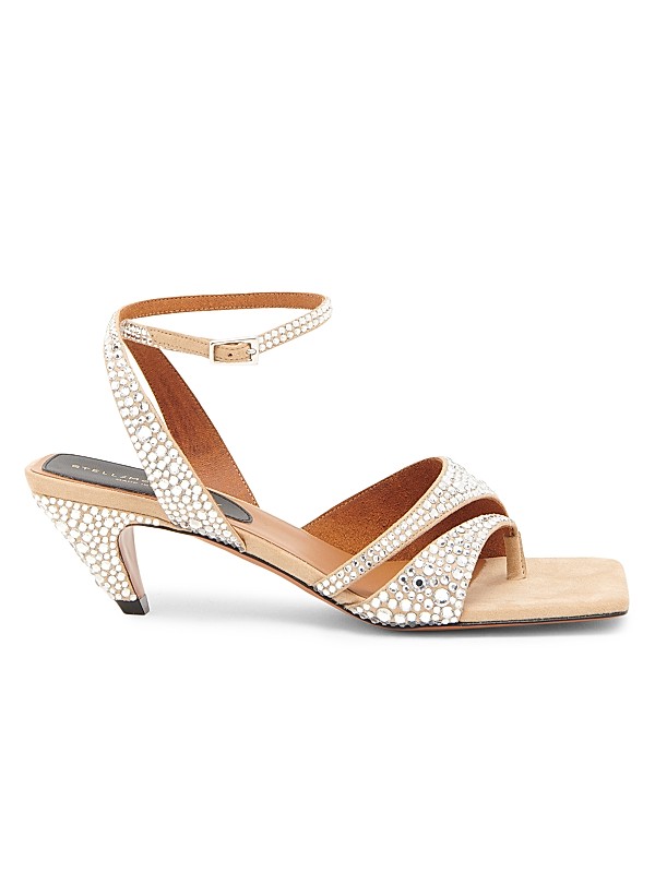 Stella McCartney Spur 48MM Hotfix-Embellished Sandals | Saks Fifth