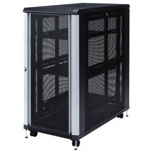 CP-SVC24UN【19インチマウントサーバーラック（24U）】1枚扉タイプ。前