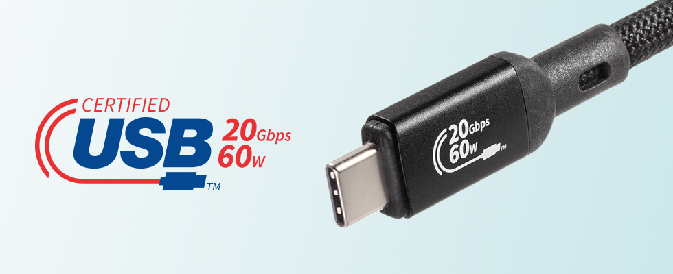 KU-20GCCP6030【USB20Gbps Type-Cケーブル（PD60W・3m）】USB Type-C