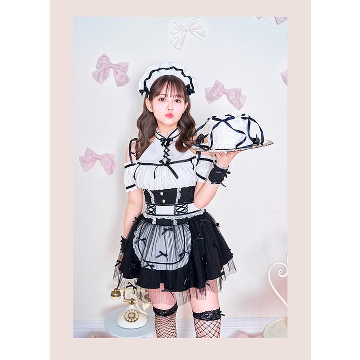 リボンブーケメイド《オリジナルコスプレ4点セット》【Malymoon