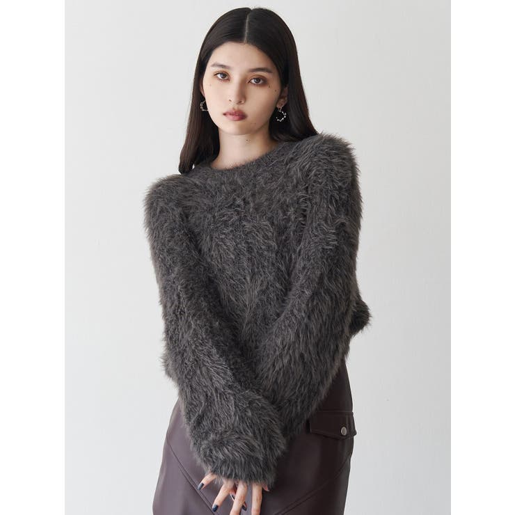 バイカラーMIXシャギーニット[品番：MKSW0066035]｜MURUA（ムルーア