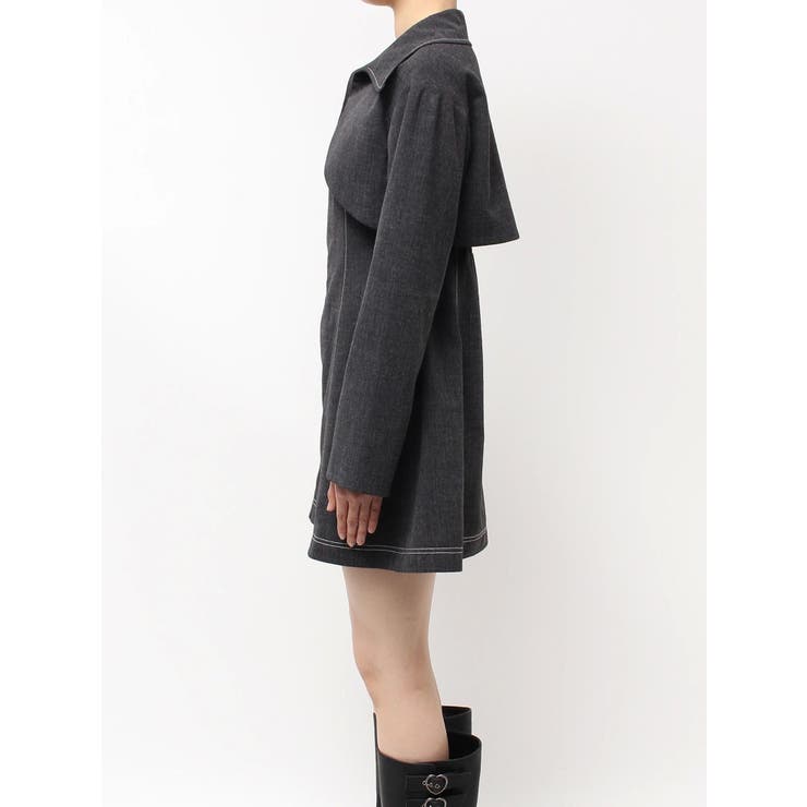 クロップドジャケット＆ミニワンピースセット[品番：MKSW0066230