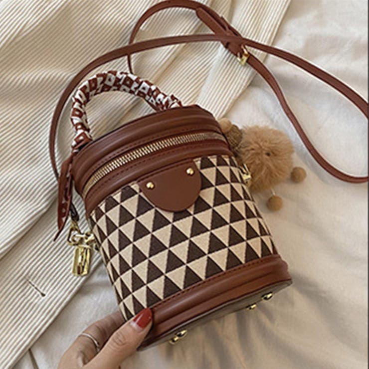 バケツ型 ショルダーバッグ レディース[品番：II000009595