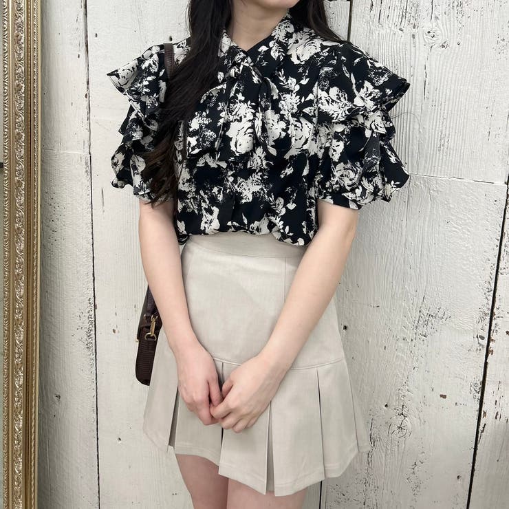 リバイバル】花柄ボウタイブラウス[品番：OLOW0012577]｜RMAF NICE