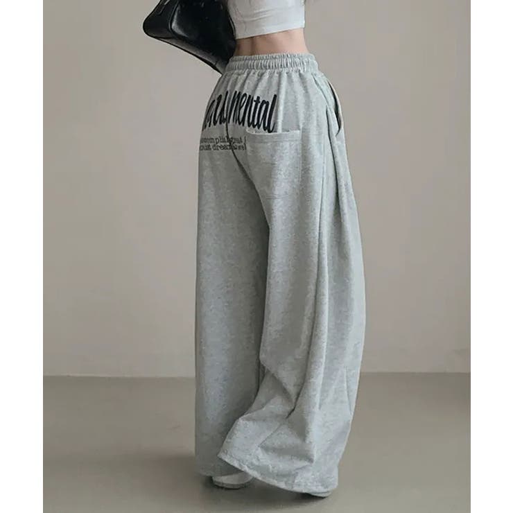 バックプリントスエットパンツ[品番：NELW0001988]｜NinaetLina