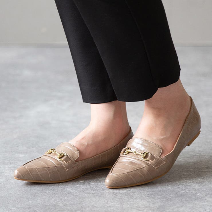 ポインテッドトゥ ローファー カジュアルシューズ[品番：HSYS0001553