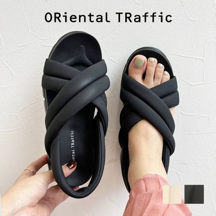 ORiental TRaffic】クロスベルト厚底サンダル/41243[品番：ORTS0008729
