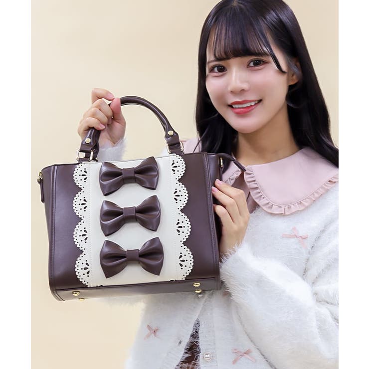 トリプルリボンバッグ[品番：IGAW0005723]｜axes femme（アクシーズ