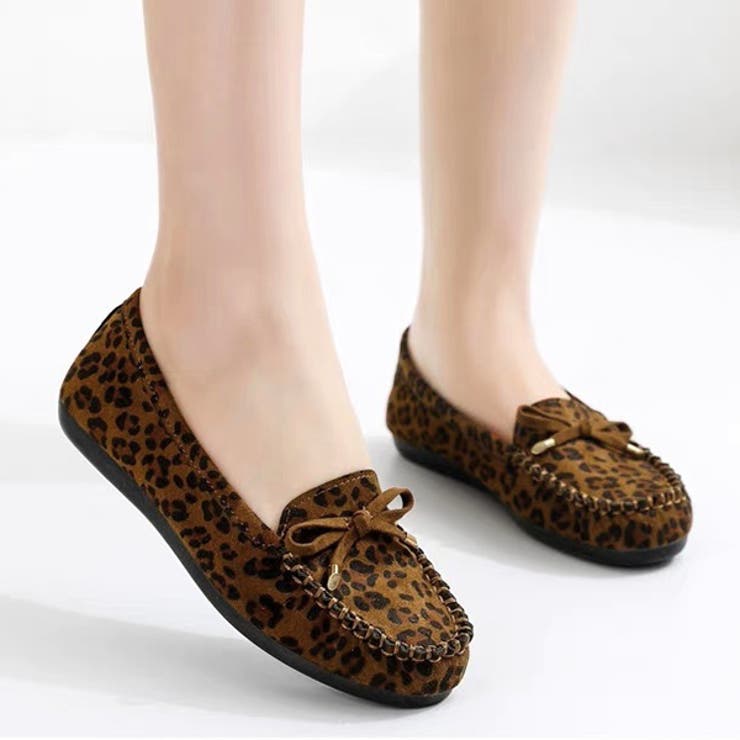 レオパード柄 フラットシューズ[品番：ADEW0004251]｜ad thie