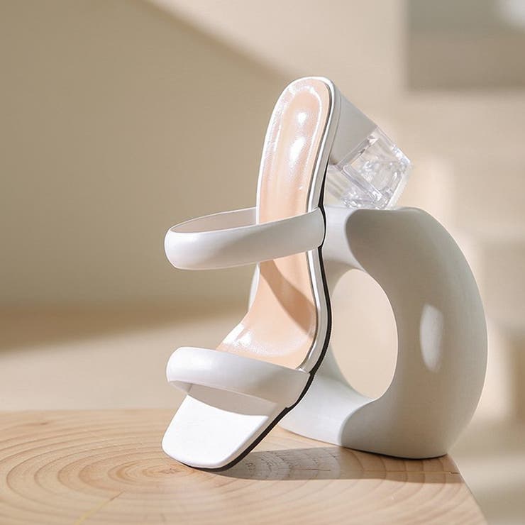 クリアヒールサンダル ミュールレディース[品番：AGCW0003115