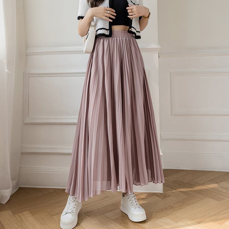 プリーツガウチョパンツ 韓国 スカーチョ[品番：AGCW0002106