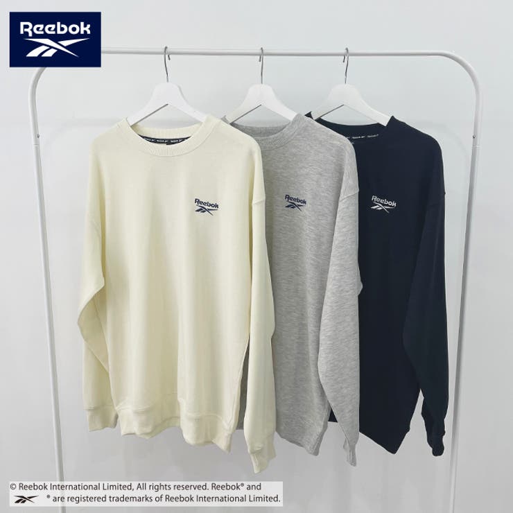 Reebok（リーボック）/ワンポイント 刺繍 クルーネック スウェット