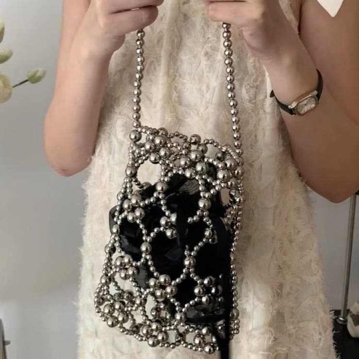 ビーズミニバッグ バッグ 鞄[品番：CROW0000907]｜Alvia（アルビア）の