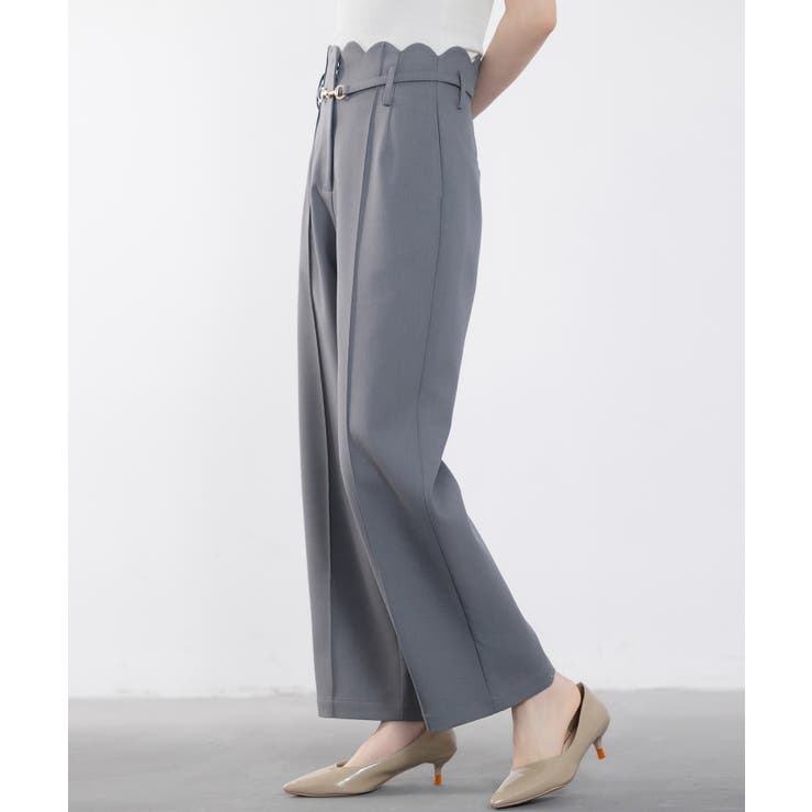 スカラップウエストワイドパンツ[品番：DSSW0004554]｜SAISON DE