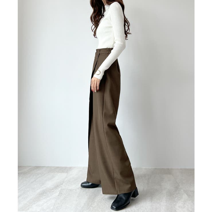 変形デザインに一目惚れ。ウエストラップスラックス[品番：FI000008585