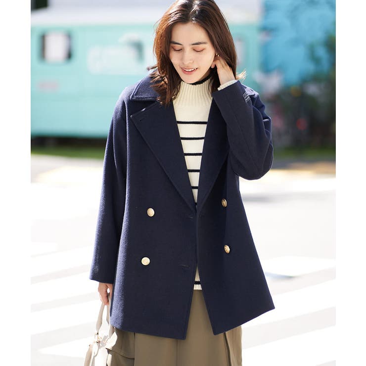 ボクシーシルエットピーコート[品番：ITKW0014751]｜a.v.v【WOMEN