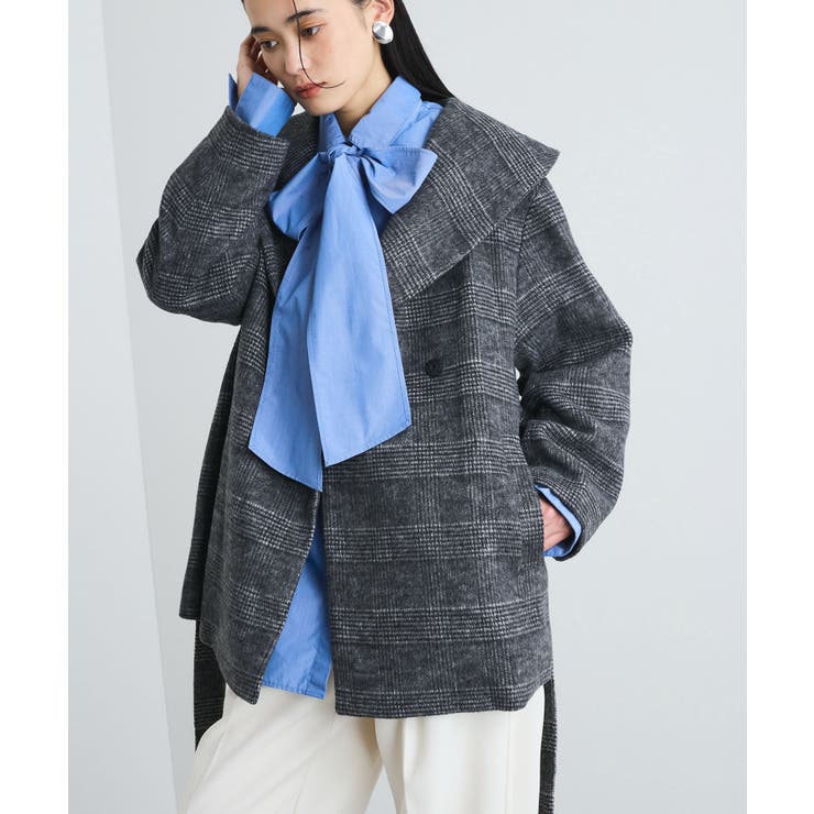 毛混ショールカラーコート[品番：VISW0040026]｜VIS （ビス ）の