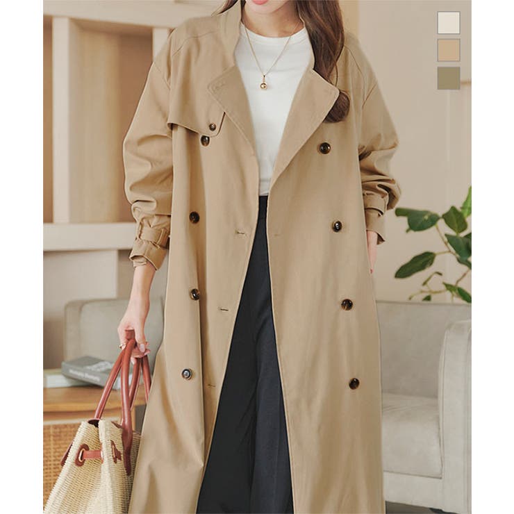 選べる2丈レギュラーorショート丈トレンチコート［K1300］[品番