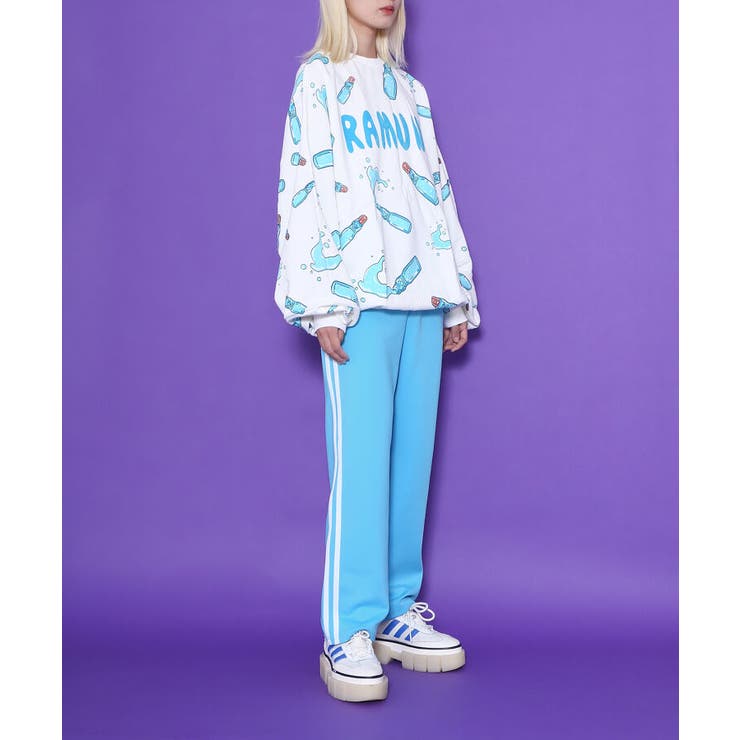 フード総柄スウェット(RAMUNE)[品番：PNYW0003973]｜PUNYUS （プニュズ