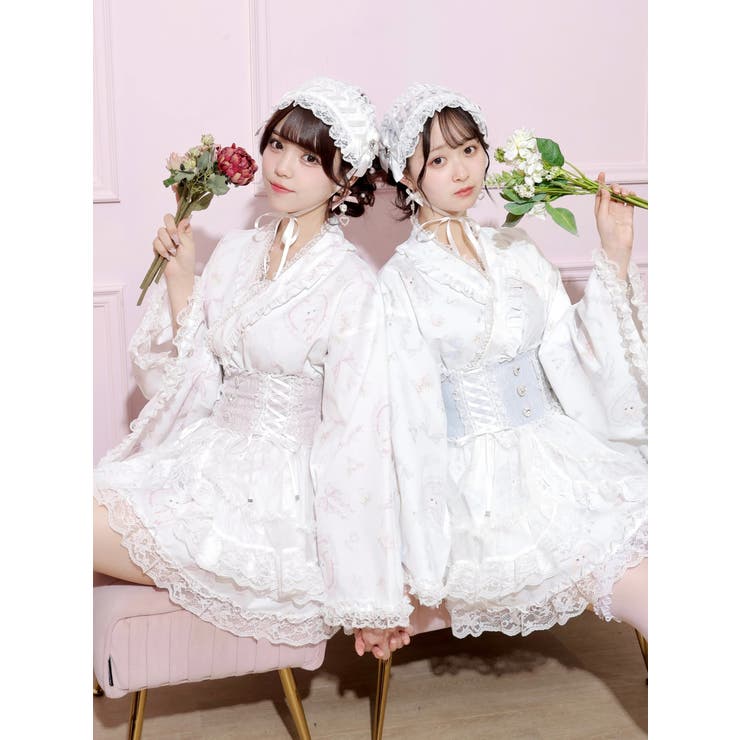 うさぎさんチュールフレア浴衣ドレス[品番：PLMW0014657]｜NOEMIE