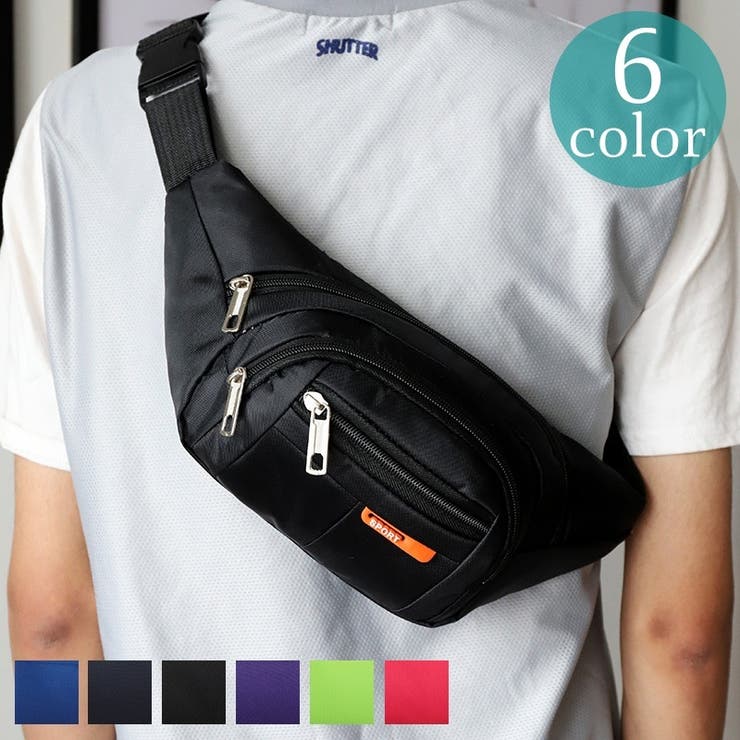ボディバッグ ウエストポーチ ウエストバッグ[品番：FQ000142935
