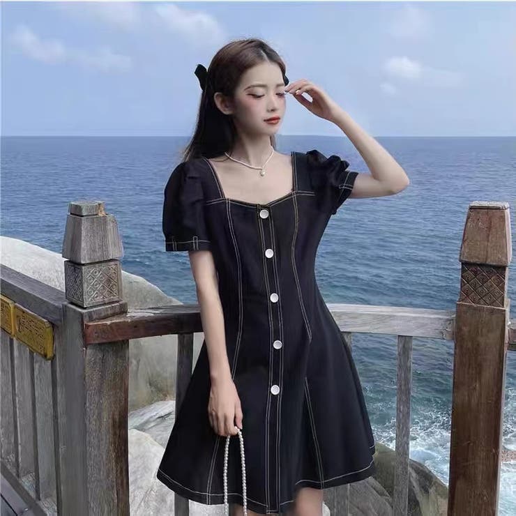 ワンピース 韓国ファッション 半袖[品番：SHNW0003098]｜Sibra（シブラ