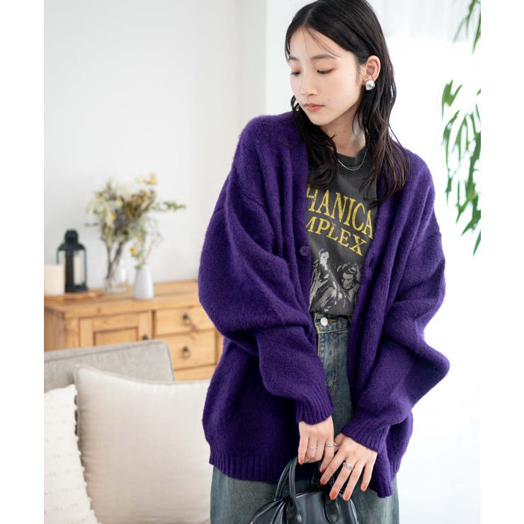 モヘアライクBIGカーディガン レディース 秋[品番：WG010088393]｜WEGO