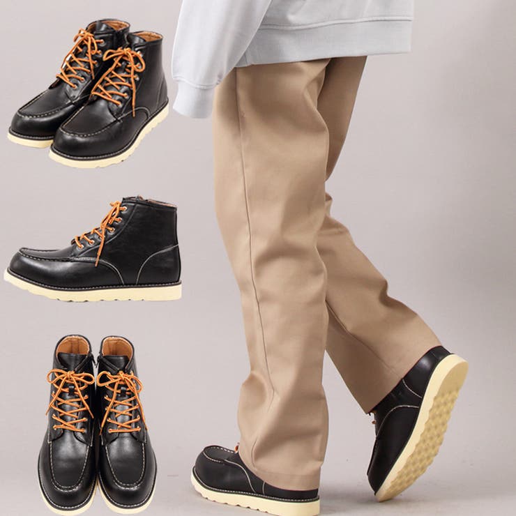 ワークブーツ メンズ PUレザー全3色[品番：EH000005318]｜8（eight