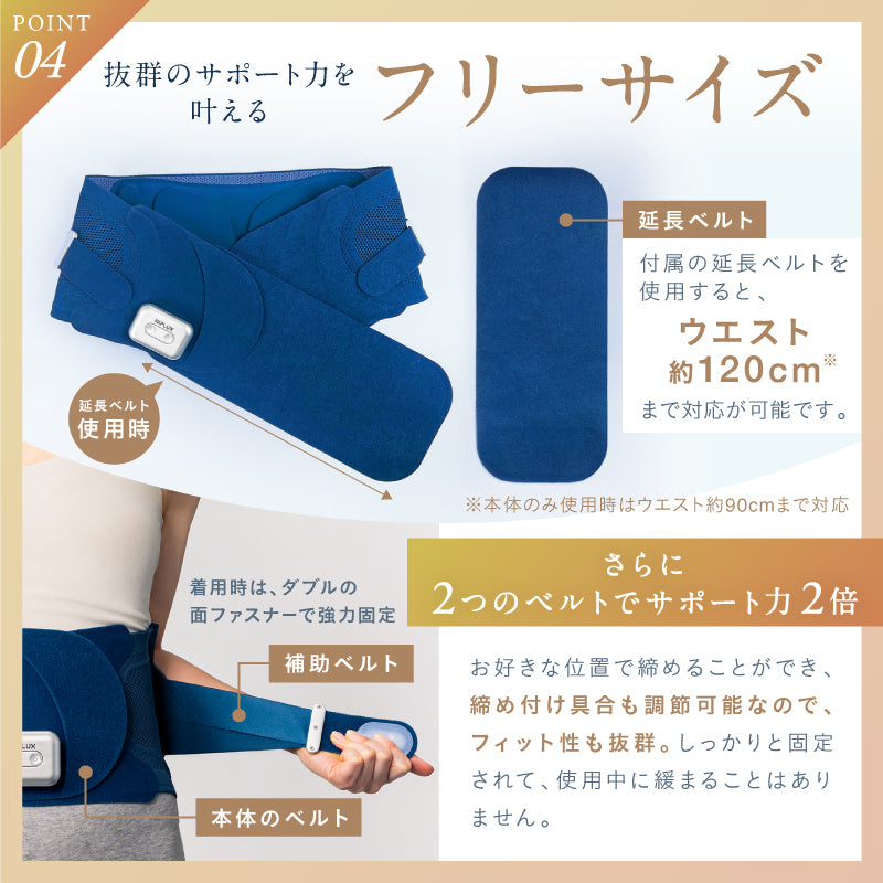 NIPLUX公式店】WAISTURELAX│支えながらケア電動サポーター