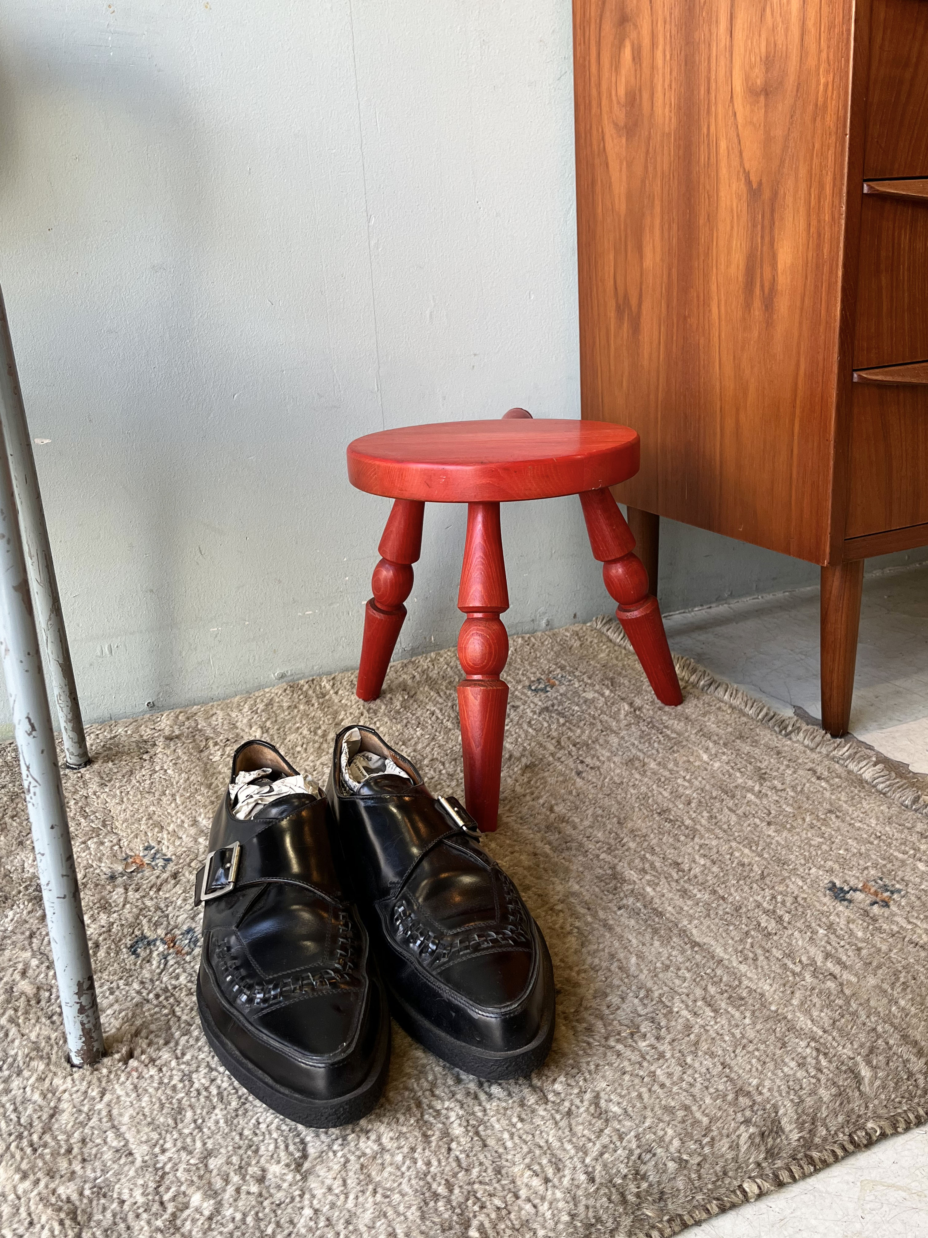 飛騨産業 ミルクスツール キツツキマーク 花台 椅子 ヴィンテージ/HIDA