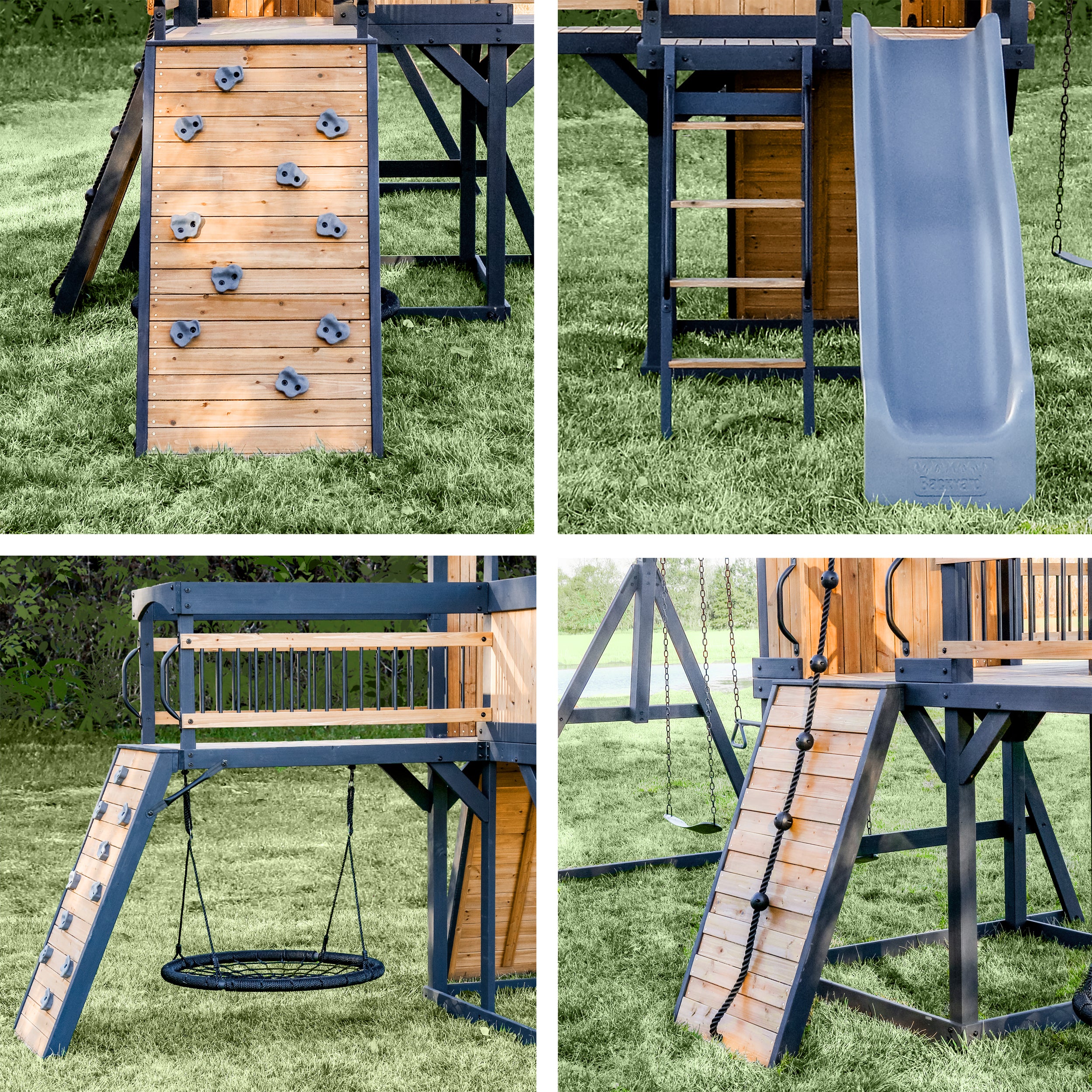 Timber Crossing Outdoor Wooden Swing Set