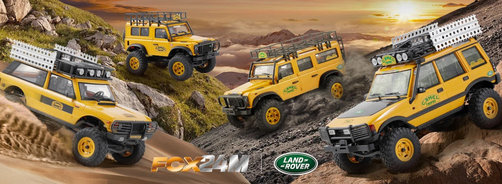 FMS 1:24 FCX24M ランドローバー ディスカバリー キャメル トロフィー