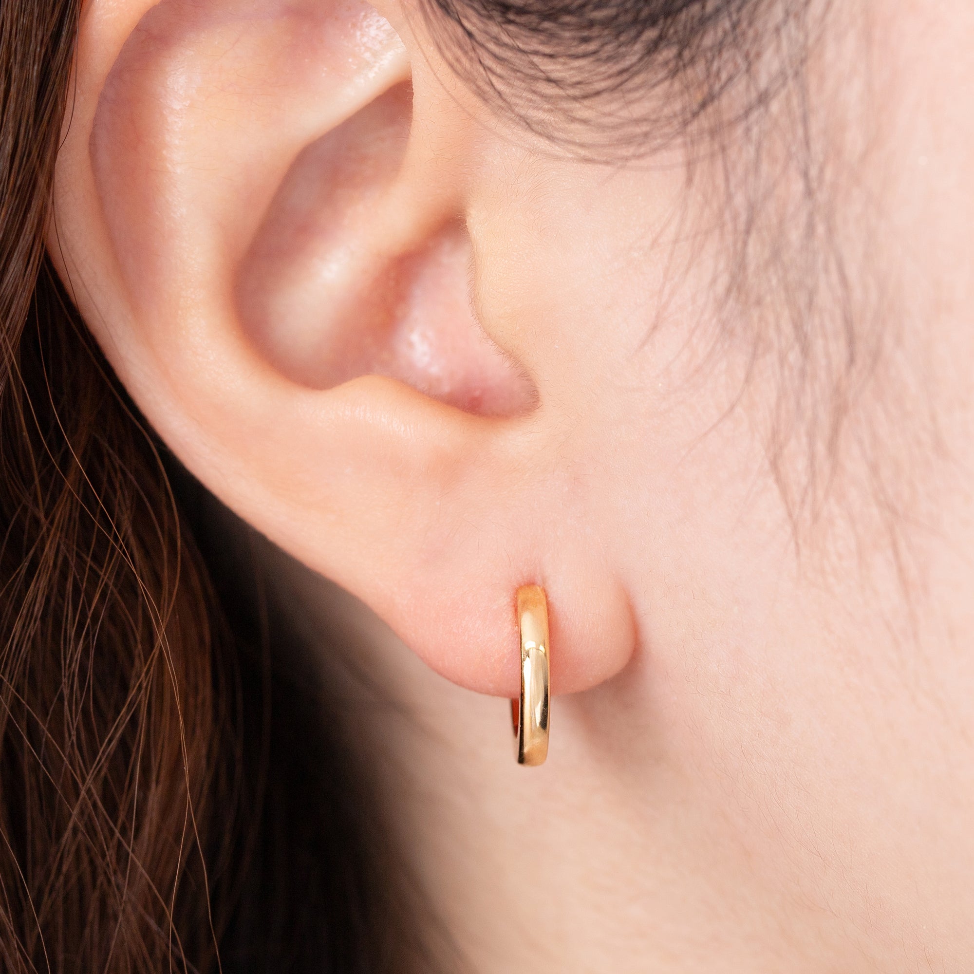 2月12日発売 K18/Pt「ミラノア フープ ミディアム」ピアス(片耳用