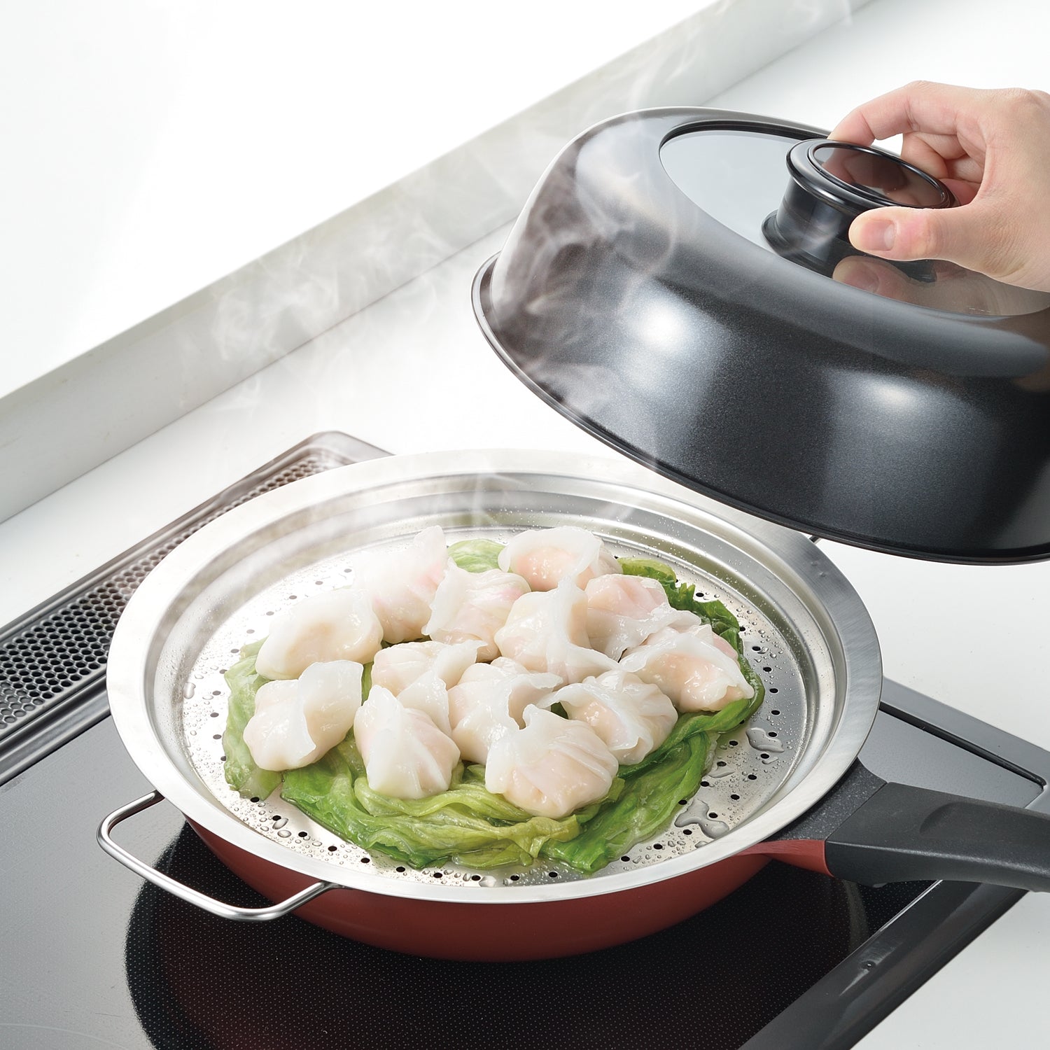 中華家 フライパンで簡単蒸し器24～26cm用 — PEARL LIFE 公式