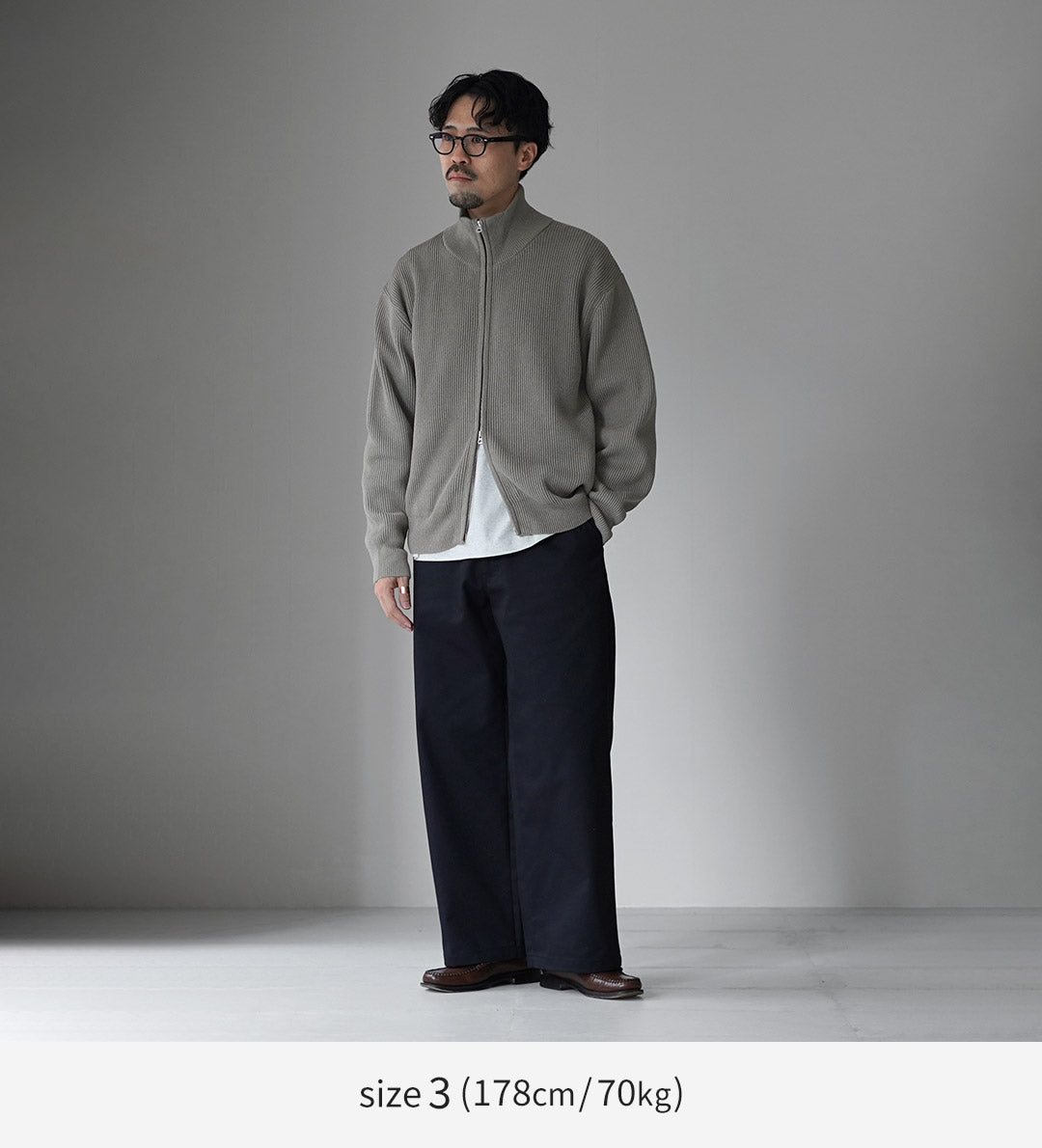 UNDYED（アンダイド） あぜ編み ドライバーズニット オーガニック