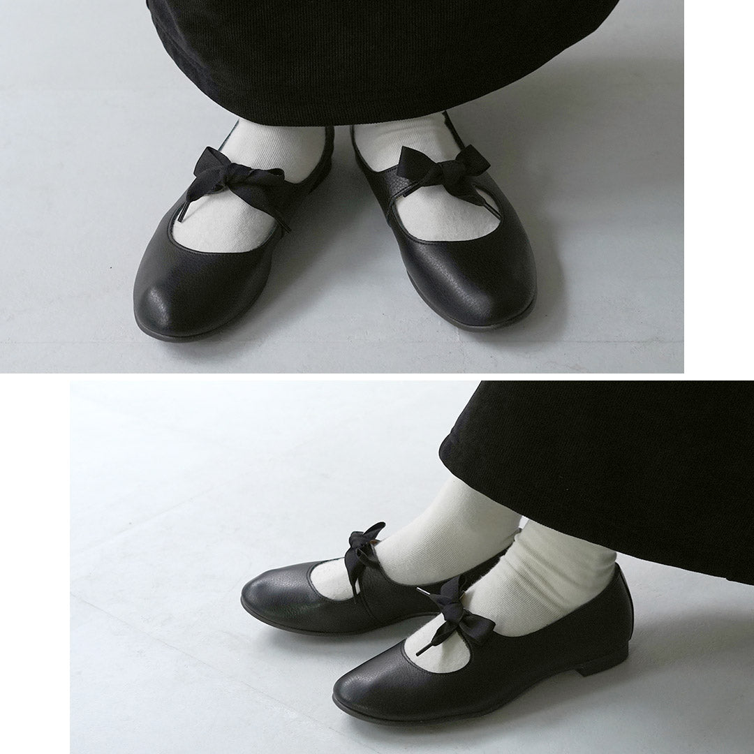 RAMBLE DANCE（ランブルダンス） シュリンクレザー リボンバレエ