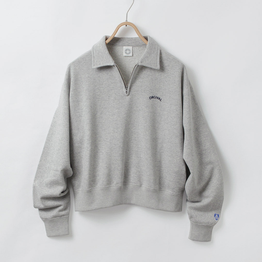 ORCIVAL（オーシバル） ミニ フレンチテリー ハーフジップ スウェット
