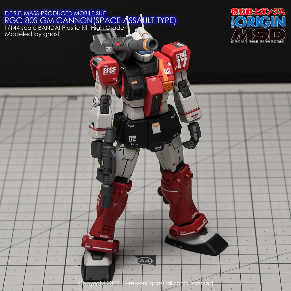 G-REWORK - [HG] RGC-08S GM Cannon (Space Assault Type) (Water Decal)