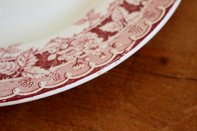 3枚あり！マルベリー柄の可愛いプレート（皿） フランスアンティーク