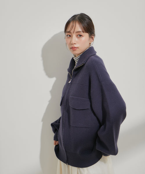 VIS(ビス) / Wジップニットブルゾンカーディガン (トップス