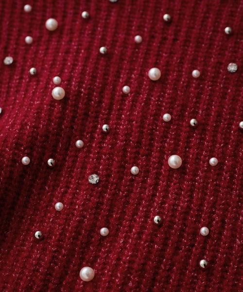 VIS(ビス) / ビジュー付きニットワンピース (ワンピース / ワンピース